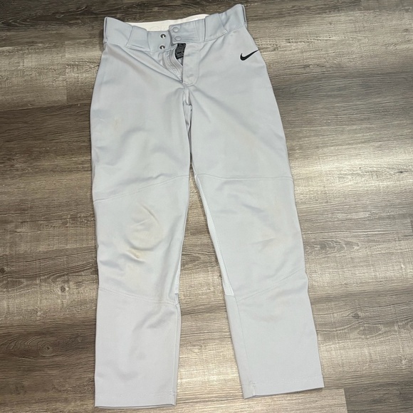 NIKE Baseball Pants - Open Leg - Gray - size Youth  XL - Picture 1 of 4